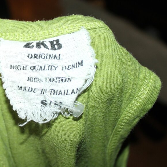 Green and Black Koi Taml Top Mini Dress - Picture 3 of 7